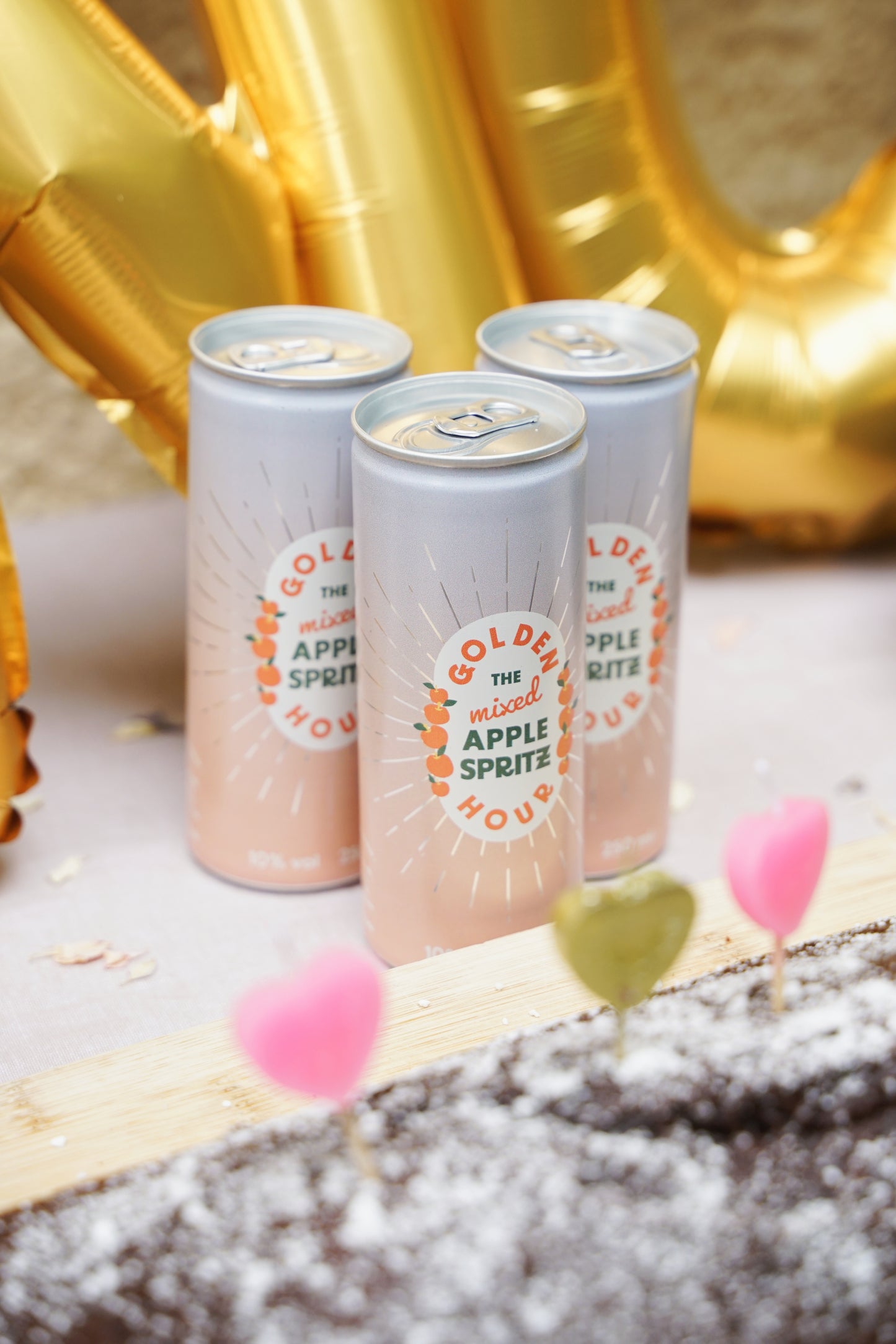 4x GOLDEN HOUR - APPLE WINE MIX - mixed spritz